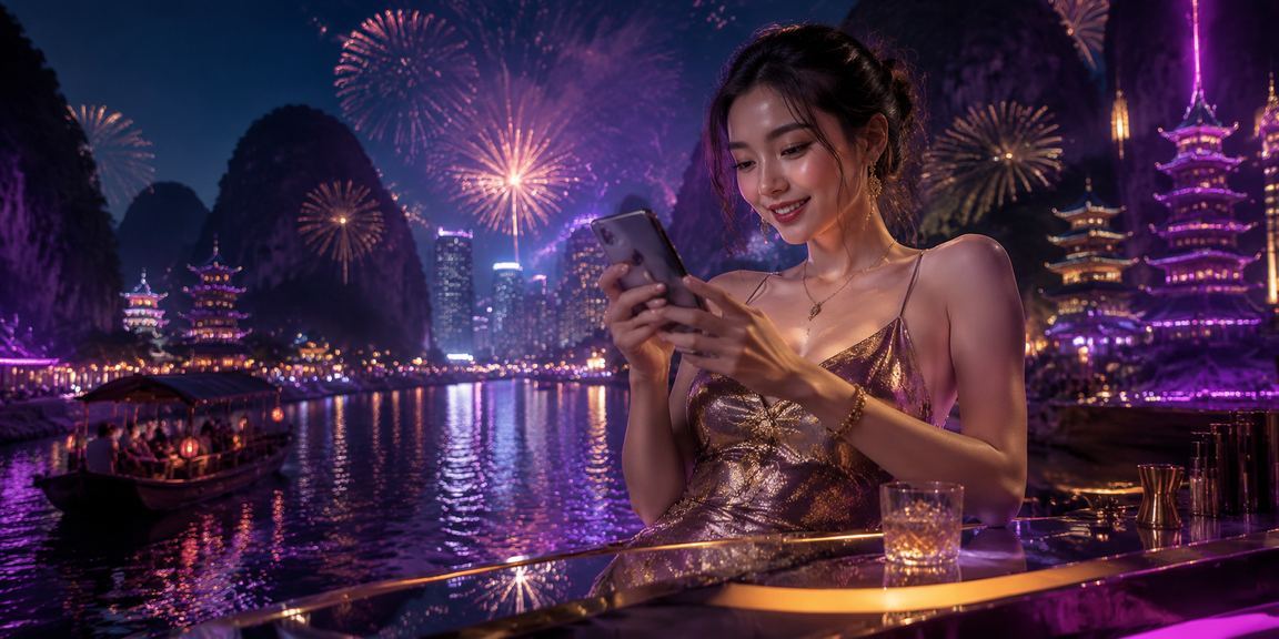 Bàn baccarat sáng đèn neon tại Sài Gòn với không khí casino sang trọng về đêm